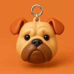 Bulldog Llavero 3D Plastico STL