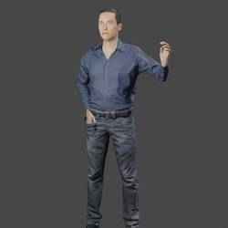 Casual Man raising hand H0