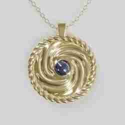 Celestial Swirl Cabochon Centerpiece Pendant - 3D print ready