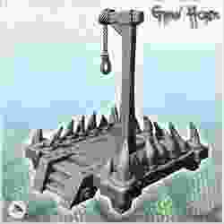 Chaos gallows with horns and wooden platform (11) - Ork Green Horde Fantasy Beast Chaos Demon Ogre