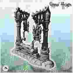 Chaos ornament with skull and wooden posts (8) - Ork Green Horde Fantasy Beast Chaos Demon Ogre