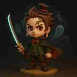 Chibi Tanjiro  Vampire Hunter Halloween Edition