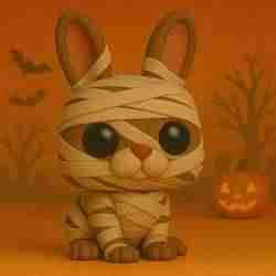Conejo Momia de Halloween POP STL