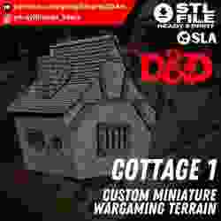 Cottage 1 - Custom miniature wargaming terrain