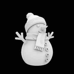 Cute Snowman Figurine 3D Printable Model