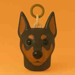 Doberman Llavero 3D Plastico STL