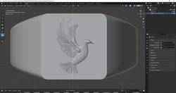 Dove Ring - Ready to 3d Print and Lost wax casting