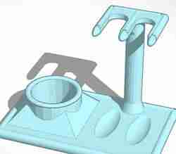 Electric Toothbrush stand and holder for two heads v2