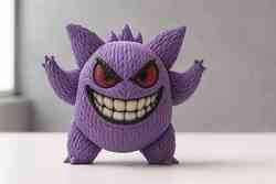 Evil Gengar Figurine Creepy Smiling Ghost Pokemon