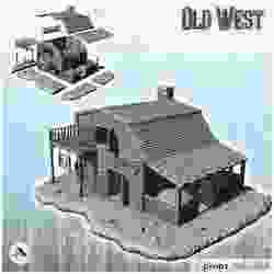 Farrier's workshop with barn and balcony (+ props) (26) - Cowboy USA America ACW American Civil War History Historical