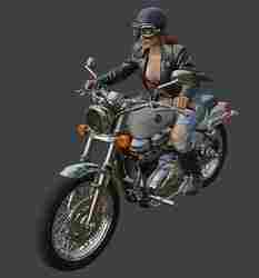 Female Bike Rider 3d Model for 3D Printing