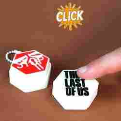 Fireflies STOP sign Fidget Clicker - Keychain