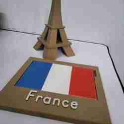 France - Montessori-Inspired Educational Landmark & Flag Match