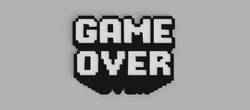 Game Over Pixelated Google Game Logo Picture Wall