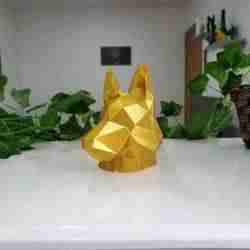 German Shepherd Low Poly Bust
