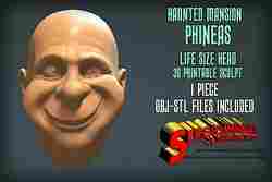 Haunted Mansion Phineas Life Size Head 3D Printable Sculpt