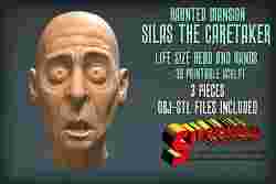 Haunted Mansion Silas Life Size Head and Hands 3D Printable