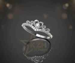 Heart Tiara Crown Ring