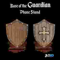 Heroic Phone Stand – Shield Design with Cross for Desk Setup