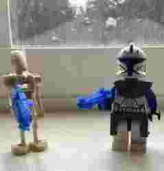 Lego clone trooper and droid blasters
