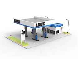 LIBERTY WALK GASOLINE STATION DIORAMA 1-64 - ESTACION LBWK