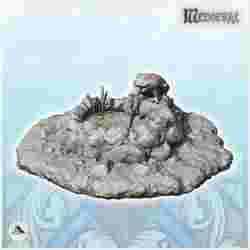 Marsh pond with toad and plant (1) - Medieval Gothic Feudal Old Archaic Saga 28mm 15mm