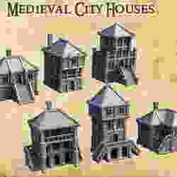 Medieval City Houses 28 mm Tabletop Terrain