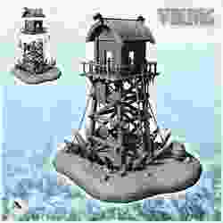 Medieval tower with tile roof (9) - DnD Wargaming Medieval War of the Rose Saga