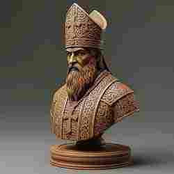 Medieval Viking Bishop Chess Piece