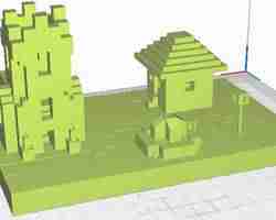 Minecraft village to print