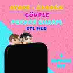momo ayase and okarun couple Peeker Charm "dandadan" (hippers) for smartphone