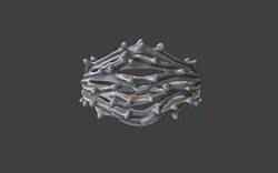 nature inspired branches silver ring v2