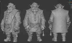 Ornate Ogre Guardian  Fantasy Miniature STL