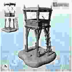 Outpost on wooden logs (1) - DnD Wargaming Medieval War of the Rose Saga