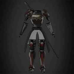 Overlord Leinas Heavy Explosion Armor and Spear for Cosplay