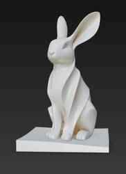 rabbit statue, trophy, cup.