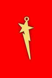 Raw Brass Lightning Charms