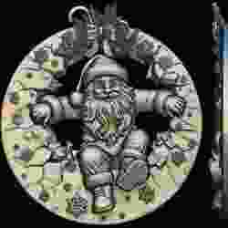 Santa Winter Greeting Relief No2 STL file for 3d Printing or CNC