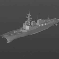 South Korea's "Sejong the Great" class destroyer 3D model material