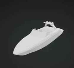 Speedboat 3D Model Realistic Decorative Vessel