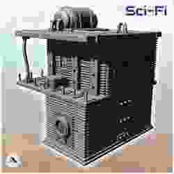 Tin building with roof generator and rounded windows (9) - Future Sci-Fi SF Zombie plague Post apocalyptique Terrain Tabletop Scifi