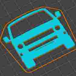 VW T3 Volkswagen Transporter T3 front key silhouette