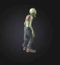 Zombie 3D Model Realistic Horror Sculpture