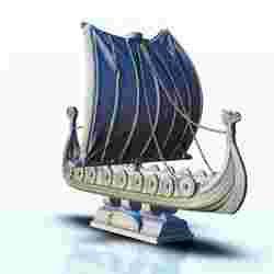 Viking drakkar savaş uzun gemisi 1 - scenery medieval miniatures