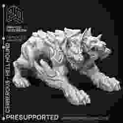 Cerberous - Cehennem Köpeği - DESTEKLİ - 32mm Ölçekli