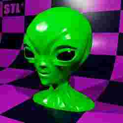 SEVIMLI UZAYLI BÜSTÜ HEYKELI ÜCRETSIZ | UFO | BGGT HAYRAN SANATI