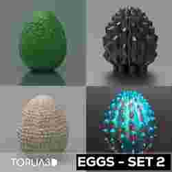 Dijital dosya 4 Ejderha Yumurtası Seti 2 - 3D baskı için Stl dosyaları