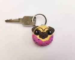 anahtarlık - köpek - pug - takı - hızlı baskı
