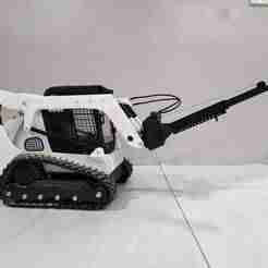 3d printed RC Skid Steer attachment hoist winch boom