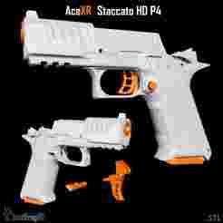 Ace XR Staccato HD P4 Handset - VR Pistol Frame Kit for Meta Quest 2/3/3S | ACEXR 2011